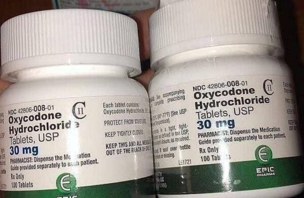 Oxycodone bottle 30mg